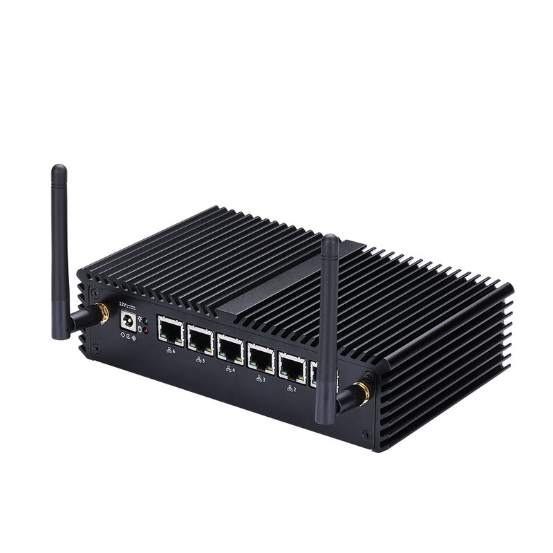 Qotom-Router cortafuegos Q575GE i7-7500U S05 /19 pulgadas, dispositivo de puerta de enlace de seguridad, 6 Lan, montaje en rack