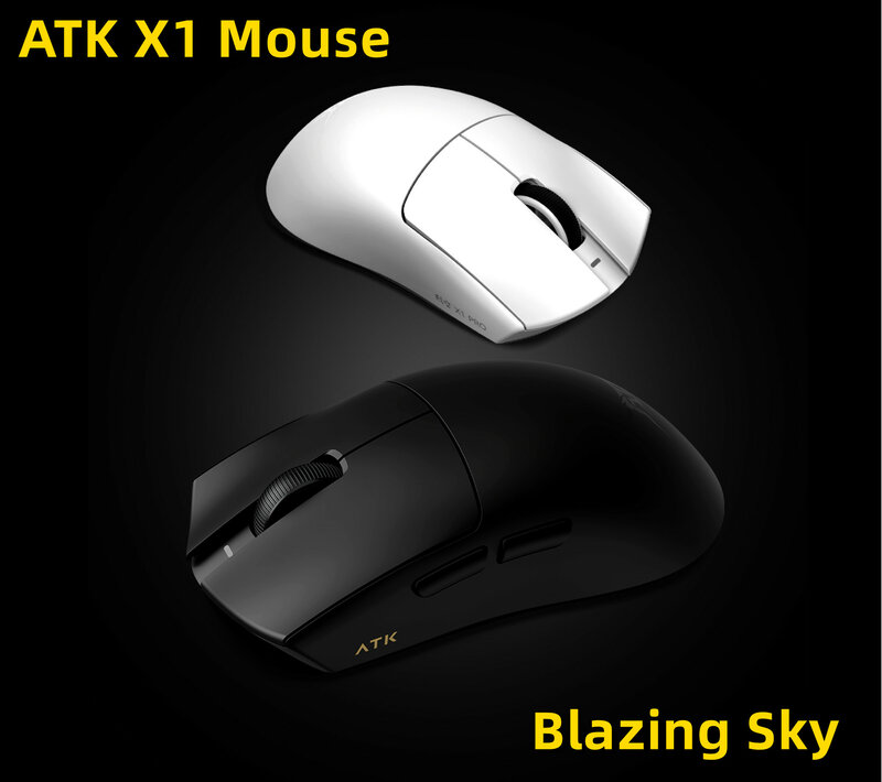 ATK Blazing Sky X1 Series Mouse para jogos sem fio, com fio, Dual-Mode sem fio, leve, Paw3950, pré-venda, Dongle 8K grátis