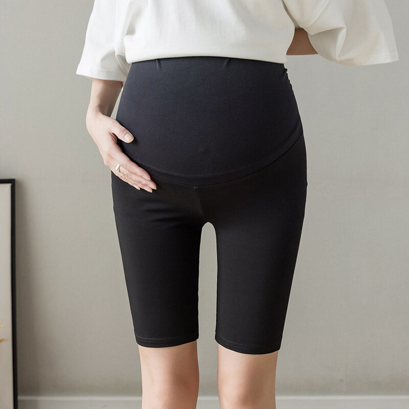 Fjskinny-Short de grossesse taille haute pour femme enceinte, pantalon de sécurité, pantalon extensible, nouveau, été, 1 pièce