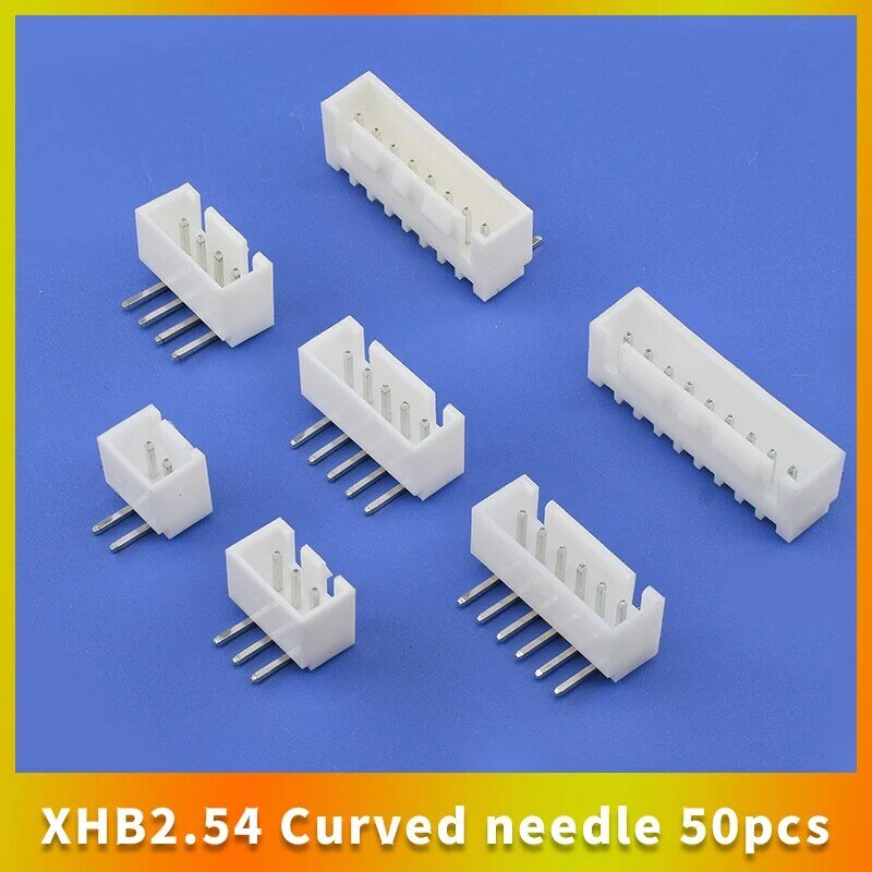 Encabeçamento do Pin do conector do soquete, Pin reto, XHB2.54, 2.54mm, 2P-12P, 50 PCes