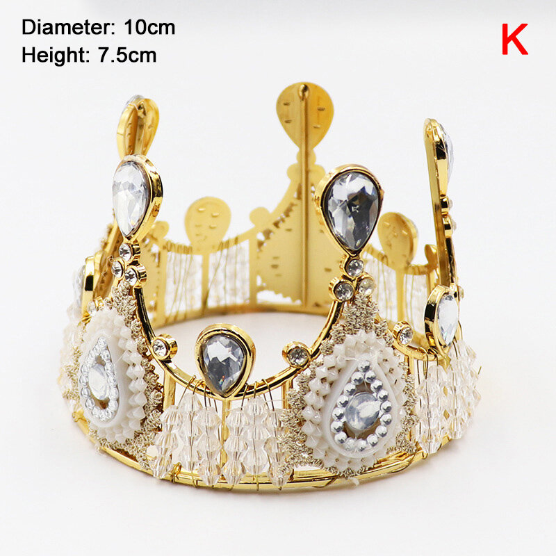 Mahkota Hiasan Rambut Kristal Atas untuk Pernikahan Ulang Tahun Bayi Mahkota Indah Desain Lucu AN88