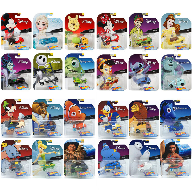 Original Hot Wheels Disney Pixar Frozen Mickey Mouse Hotwheels Collection Toys for Children Toy Car diecast & Toy Vehicles regali