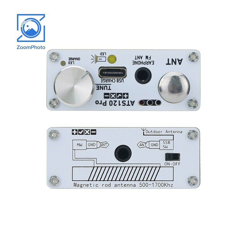 HAMGEEK-receptor de Radio de banda completa, decodificador Digital ATS120-Pro V4.1x con licencia oficial, SI4732, FM, SSB