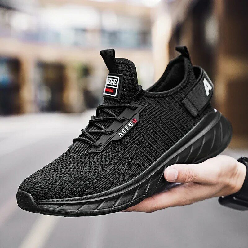 New Men's Sneakers Breathable Mesh Casual Lace-Up Men Shoes Comfortable Lightweight Sport Shoes High Quality Man Running Sneaker