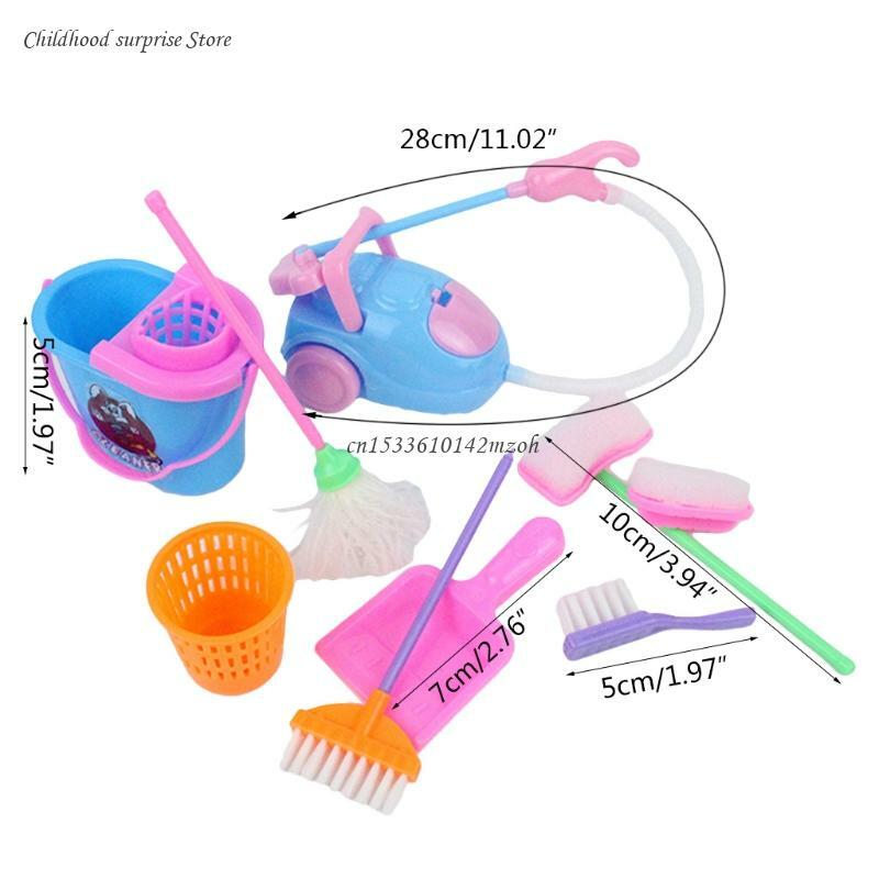 9-częściowe narzędzia do czyszczenia gospodarstwa domowego Zabawki edukacyjne Prezent urodzinowy Zabawki konstrukcyjne Dropship