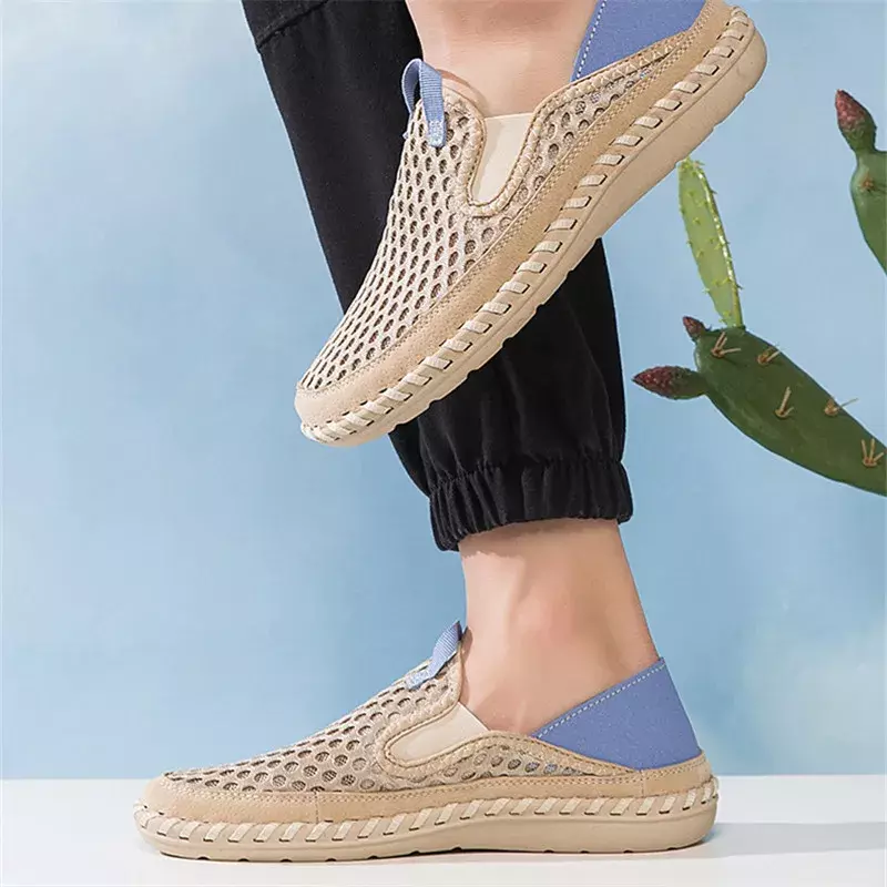 Zomer Mesh Schoenen Heren Sneakers Plus Size Lichtgewicht Ademende Walking Slip-On Mocassins Comfortabele Heren Schoenen Outdoor Schoeisel