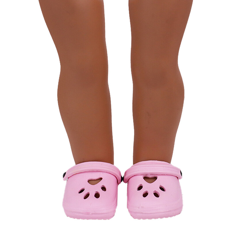 Sepatu Boneka Sandal Sepatu Bot untuk 18 Inci Amerika & 43 Cm Aksesori Boneka Bayi Baru Lahir Pakaian Boneka Anak Perempuan Generasi Kami Mainan Sandal