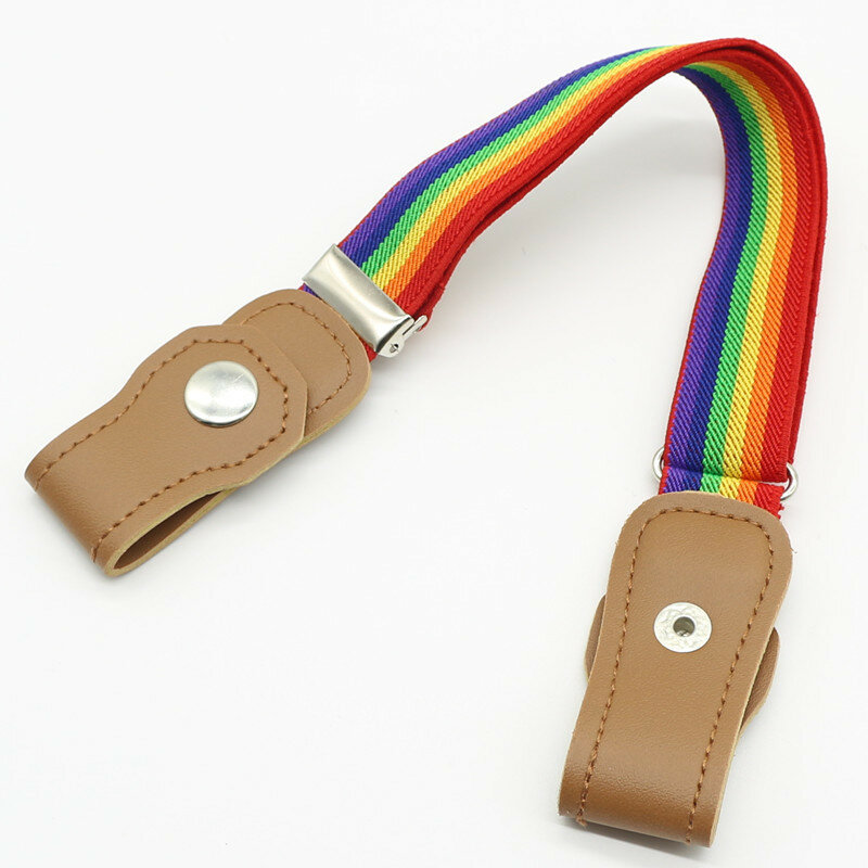 Cinturón elástico fácil para niños y niñas, correa de lona elástica sin hebilla, ajustable, para pantalones vaqueros