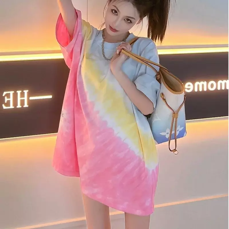 T-shirt da donna Graphic Baggy Summer Outfit Top corto manica femminile 2024 abbigliamento donna di alta qualità moda con maniche coreano