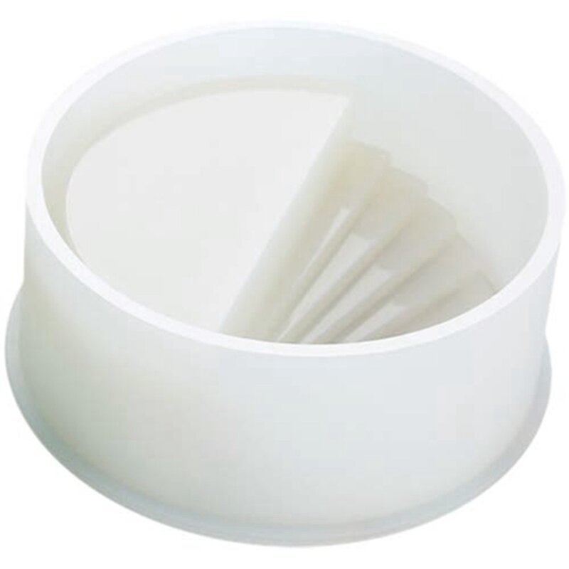 Cetakan silikon cetakan cor epoksi Resin cetakan tangga bulat untuk asbak Diy, tempat pena, mangkuk penyimpanan (1 buah cetakan tangga bulat)