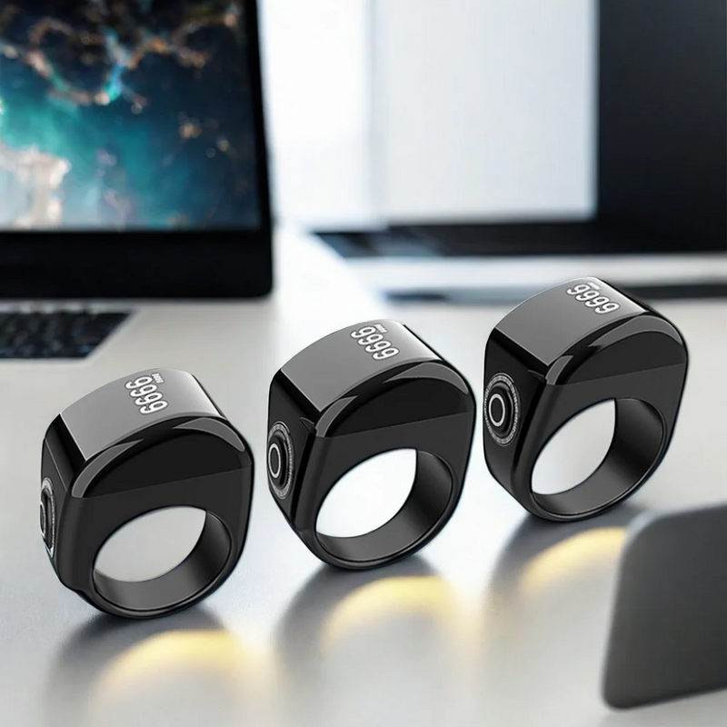 Equantu Tasbin Muslim Ramadan Gift Zikr LED Design Azan Ring Smart Counter