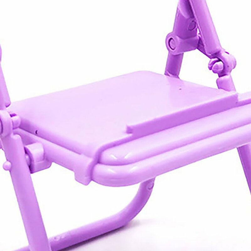 Przenośny Mini stojak na telefon komórkowy stojak na krzesło stacjonarne uchwyt na telefon komórkowy regulowany stojak na kolor Macaron składana dekoracja termokurczliwa