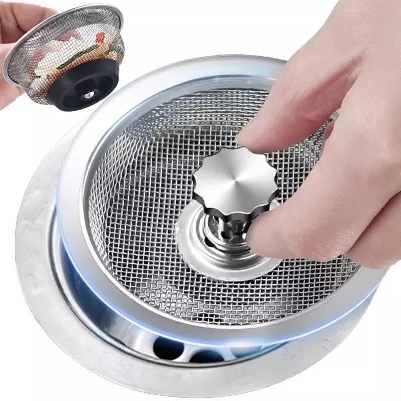 Filtro per lavello da cucina lavello in acciaio inossidabile filtri a rete per fognatura utensili da cucina scarichi a pavimento per bagno collettore per capelli filtro a spina di scarico