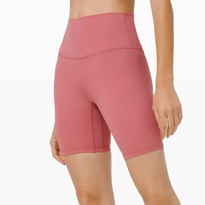 Женские спортивные шорты Lulu с высокой талией, с карманами, быстросохнущие дышащие шорты с эффектом пуш-ап для бега, фитнеса, тренировок, йоги