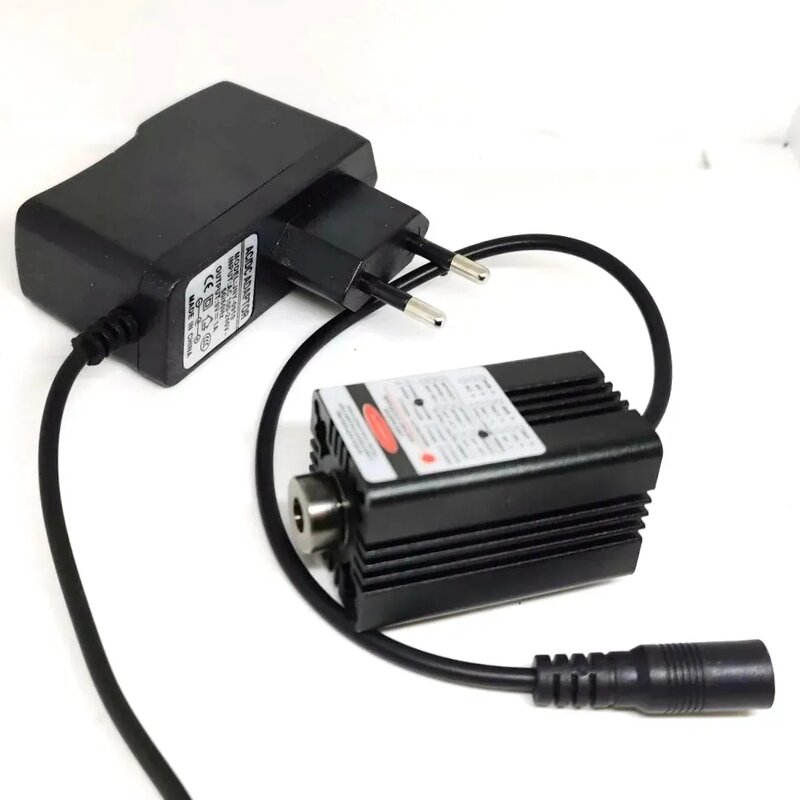 Módulo de diodo láser rojo enfocable, cabezal de punto de enfoque, 5V, 200mW, 650nm, 660nm, 30x30mm