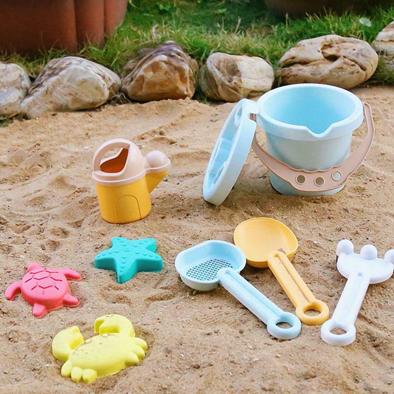 Ensemble de jouets de plage d'été pour enfants, pelle, outil de creusement de sable, bord de mer, jouets de jeu de sable d'eau pour les tout-petits, 9 pièces, E27