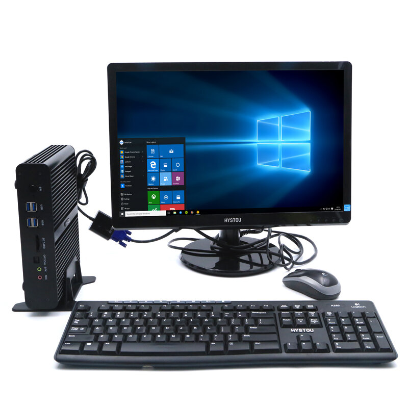 Mini PC HYSTOU-P05B 8 USB, Core i7, 8 GB RAM, 256 GB SSD, servidor de computador, PC pré-construído do jogo