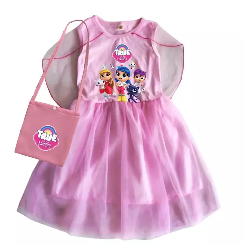 Bambini True Rainbow Kingdom Clothes neonate senza maniche abito Casual bambini Cartoon Halloween Wedding Party Princess vestido