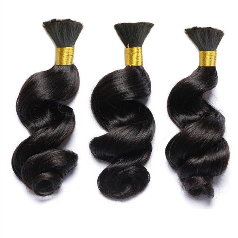 Свободные волнистые человеческие волосы оптом для женщин, бразильские человеческие волосы Remy оптом для плетения, без уточных кос, волосы для наращивания, пучки 1 шт./компл.