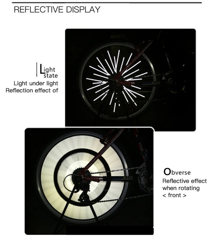 2 шт., светоотражающие полоски для велосипедных спиц