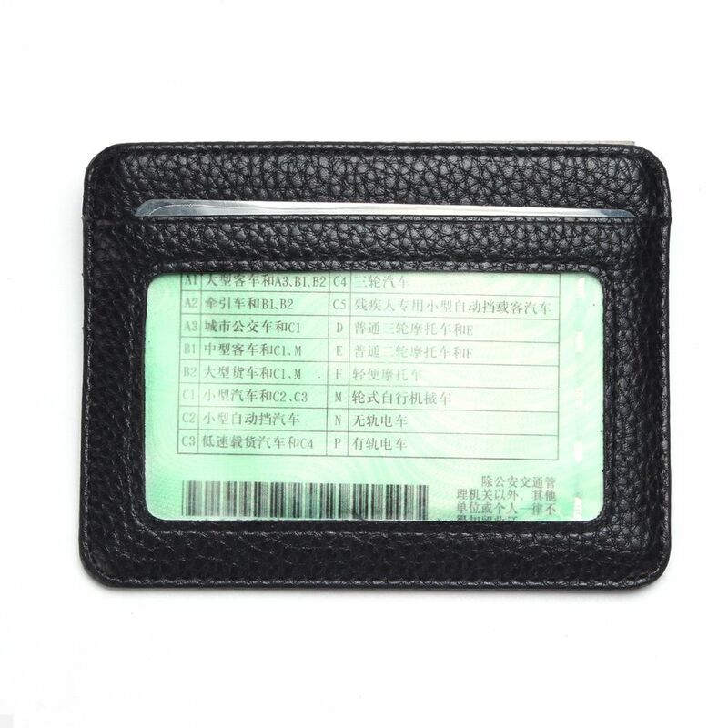 PU Leather Multi Slot Card Holder Wallet para homens, bolsa curta fina, cartão bancário, cartão de crédito, cartão de identificação, Candy Color