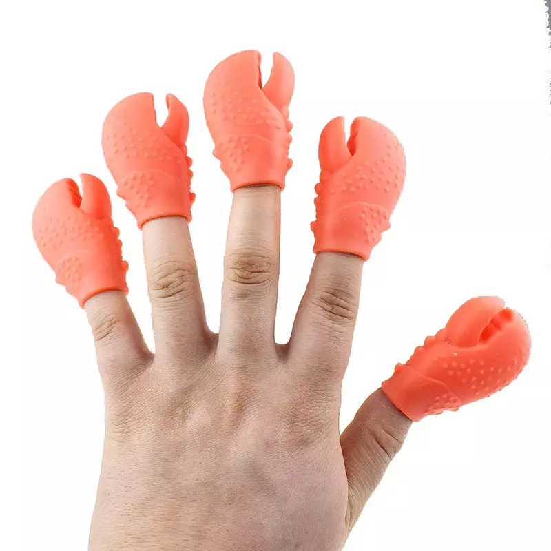 Pinzas de garra de langosta de TPR, juguete de simulación de pinza de cangrejo, cubierta de dedo, utilería de cuentos, broma, novedad