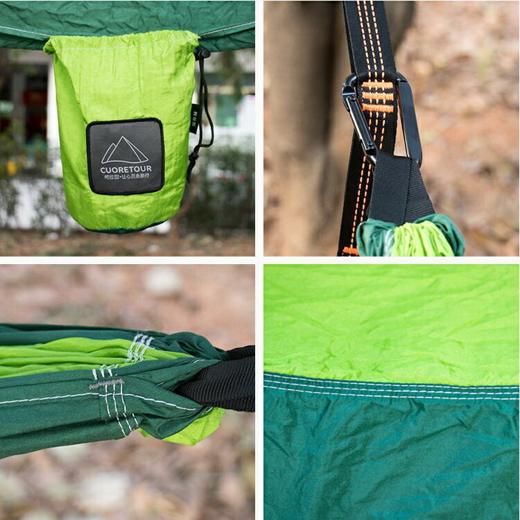 Przenośna spadochron nylonowy tkanina pojedyncza i podwójny rozmiar Outdoor Camping piesze wycieczki hamak ogrodowy