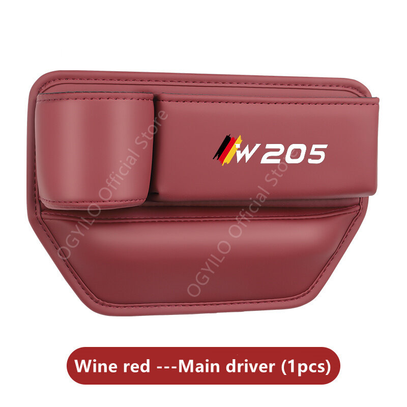 For Mercedes Benz W205 Car Interior Storage Pocket Leather Crevice Side Wallet Keys Card Phone Holder Storage Pocket