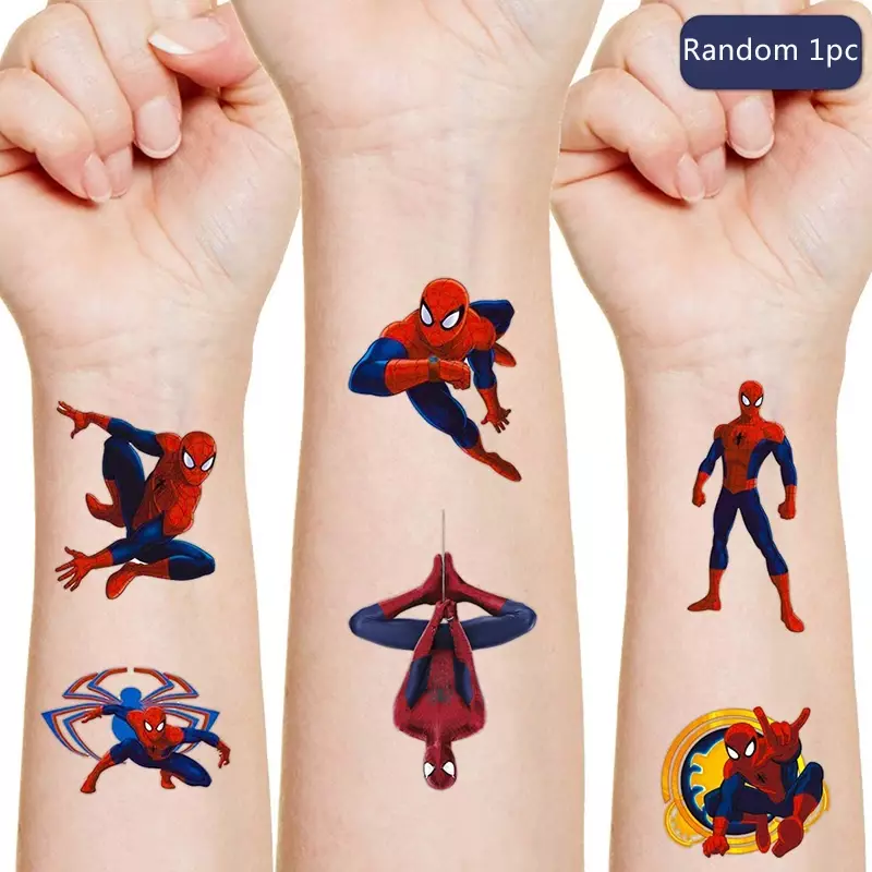 Disney Spiderman Tattoo Aufkleber Kinder Geburtstags feier Decora Disney Wunder Aufkleber Action figur Aufkleber Cartoon Kinder Geschenk