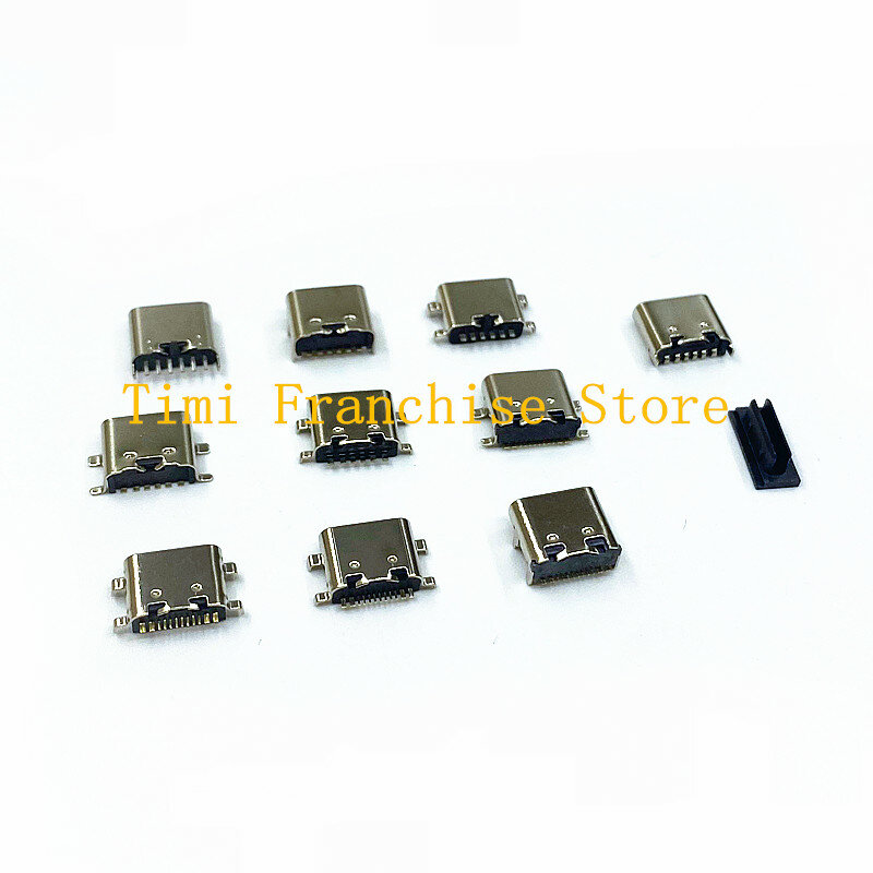 100 pces 10 modelos 10 tipos micro usb tipo c cabo 3.1 conectores doca de carregamento uso para o telefone móvel unidade usb 6pin 16pin