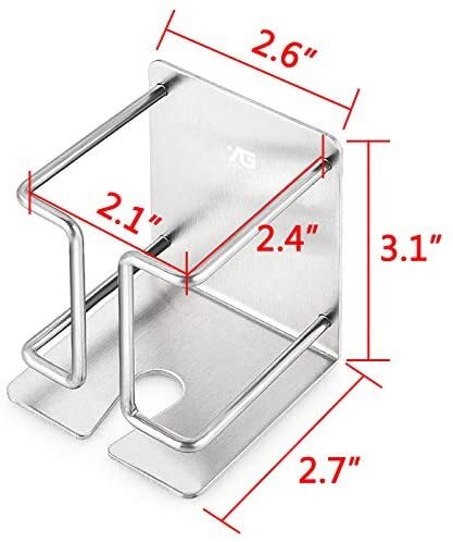 Supporto per rasoio elettrico montaggio a parete appendiabiti autoadesivo portaoggetti in acciaio inossidabile organizzatore per bagno rasoio elettrico