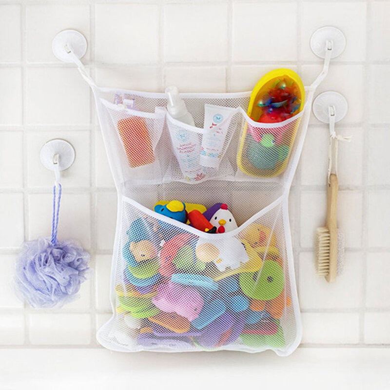 아기 장난감 메쉬 가방 목욕 욕조 인형 정리함, 흡입 욕실 장난감 물건 그물, 아기 어린이 목욕 욕조 장난감, 어린이 게임 가방