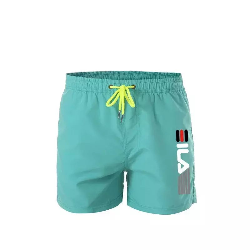 Pantalones cortos de natación para hombre, pantalones de playa de marca, cintura baja, transpirables, de secado rápido, 2024