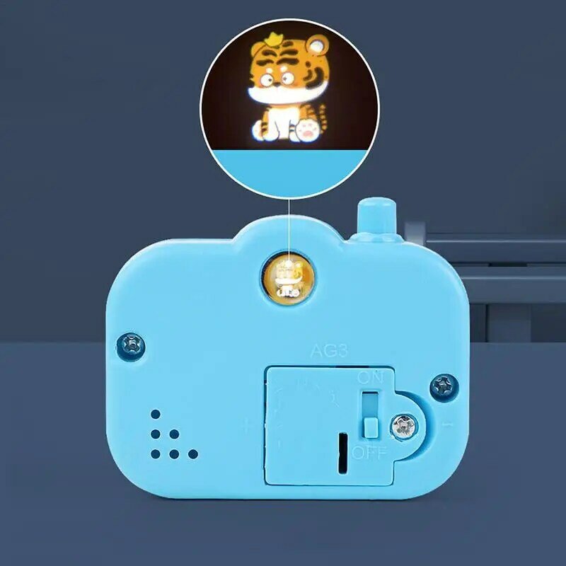 Projetor portátil com imagem animal, câmera de projeção, brinquedo do quarto do divertimento, luz noturna, cognição Bedtime