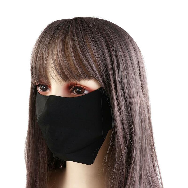 Masker berkendara musim panas, masker pelindung wajah Anti-UV bernapas Anti-UV sutra es, masker olahraga Lari