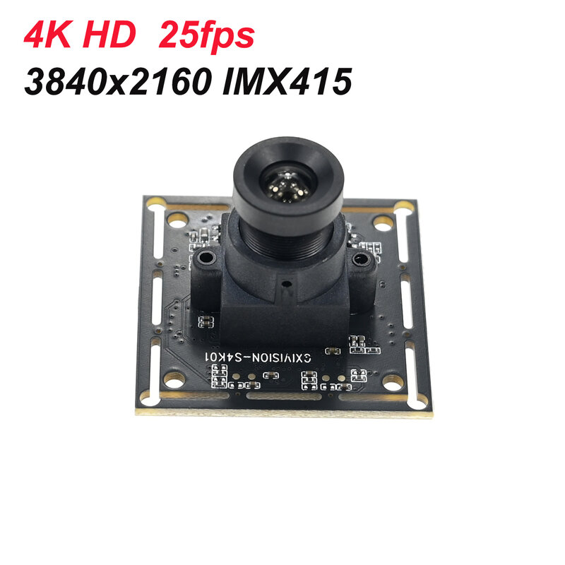 Modulo fotocamera HD 4K 25FPS, Plug And Play USB, IMX415 3840x2160 Webcam 8MP per Windows Android Linux Raspberry Pie