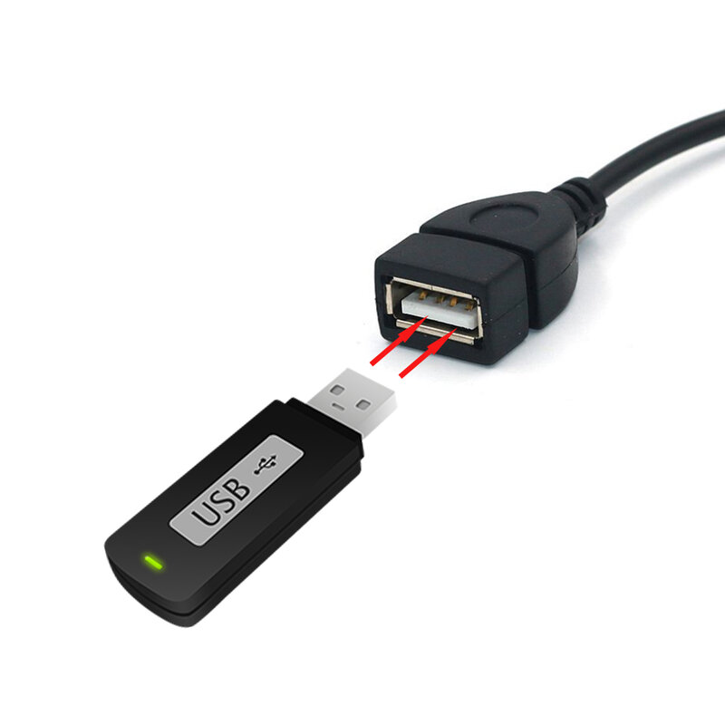 Câble Usb Portable pour lecteur Audio MP3, câble de Conversion Aux, prise en forme de T à tête ronde de 3.5mm pour se connecter au disque U