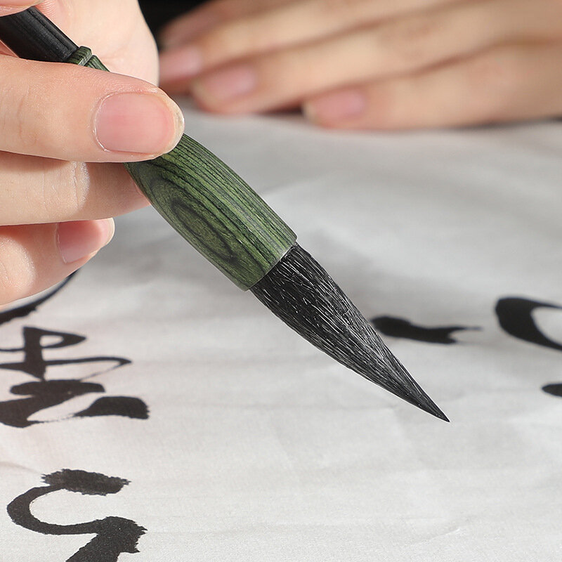 Pluma de cepillo de pelo múltiple, conjunto de caligrafía china, pluma de cepillo de pelo de comadreja para estudiantes, cepillo de creación de escritura, caligrafía