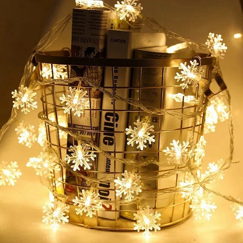 3Metre 20LED Waterproof Snowflakes String Fairy Lights For Christmas Light Garden Decor LED Strip