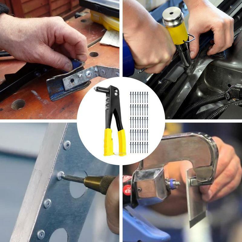 Libraton Rivet Gunn Heavy Duty rivettatrice manuale strumento di rimozione del rivetto Pop Kit di attrezzi per dadi per rivetti manuali utensili manuali per la casa in pelle di metallo