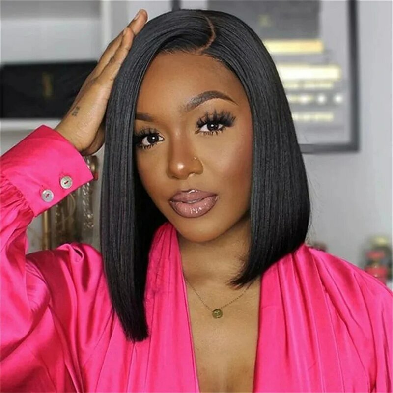 Straight Bob Wig Lace Front Human Hair Wigs For Women 13X4 HD Transparent Lace Frontal Wig Glueless 13x6 Lace Closure Wig