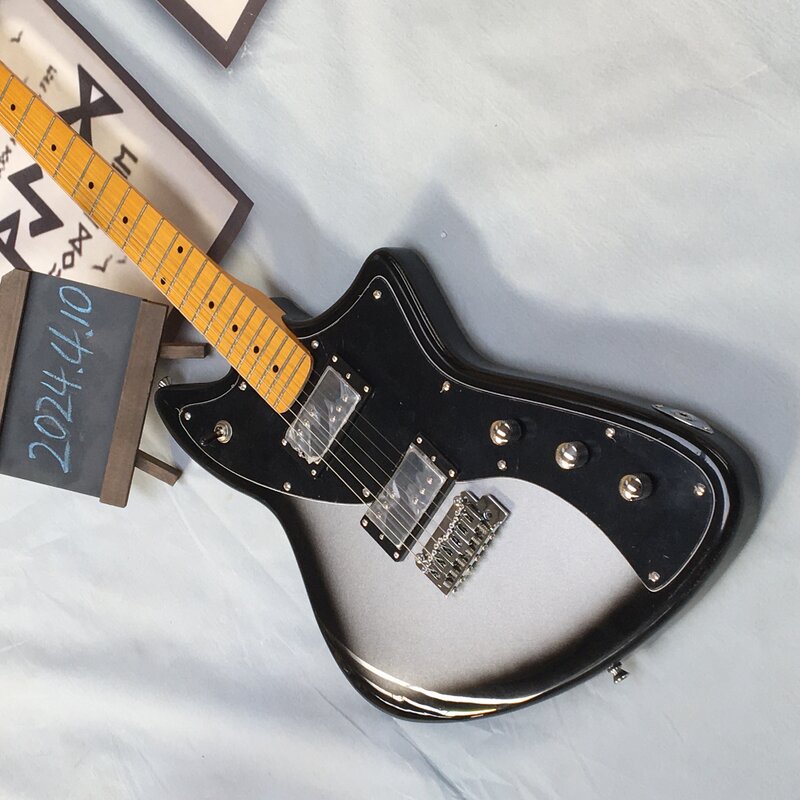Kostenloser Versand Silbergrau Gradient Gitarre Chrom Hardware auf Lager Gitarren Bestellung sofort versendet Guitarra