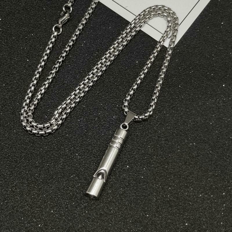 Подвеска в виде свистка для экстренного выживания, наружное ожерелье из нержавеющей стали в стиле панк, 1 ~ 10 шт.