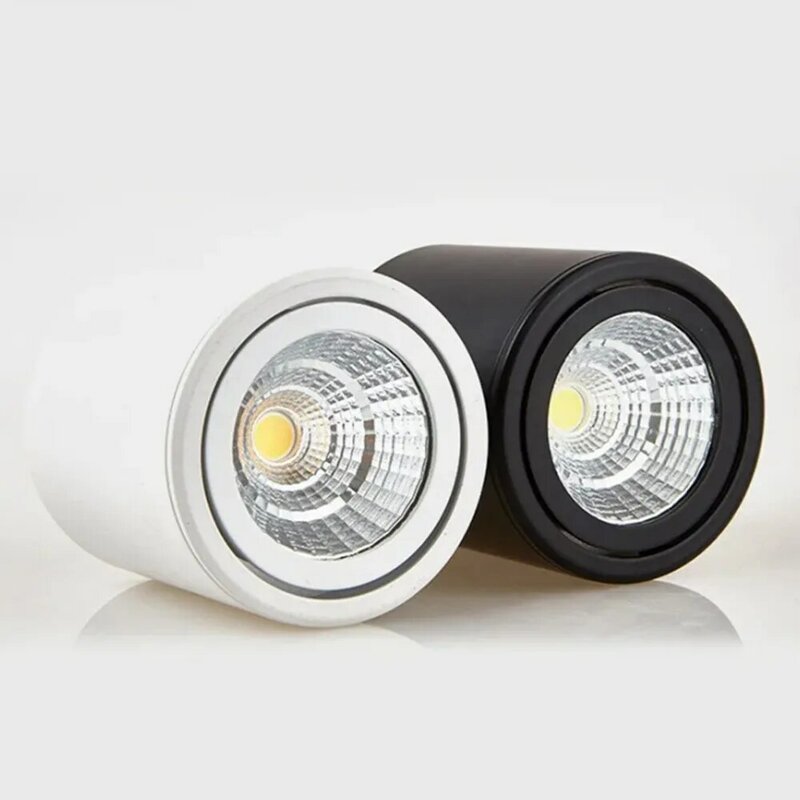 하이 퀄리티 회전 LED 다운라이트 COB 표면 장착 천장 램프, CREE 칩, 조절식 스포트 라이트 AC90-260V, 24W, 20W, 18W, 2024 신제품