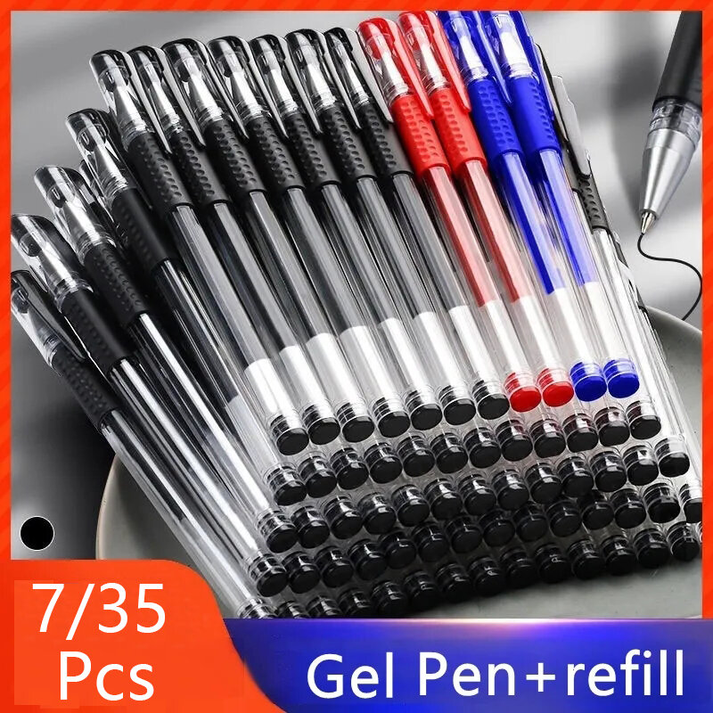 Gel Stift Set Schul bedarf schwarz blau rot Tinte Farbe 0,5mm Kugelschreiber kawaii Stift Schreib werkzeug Schul büro Briefpapier