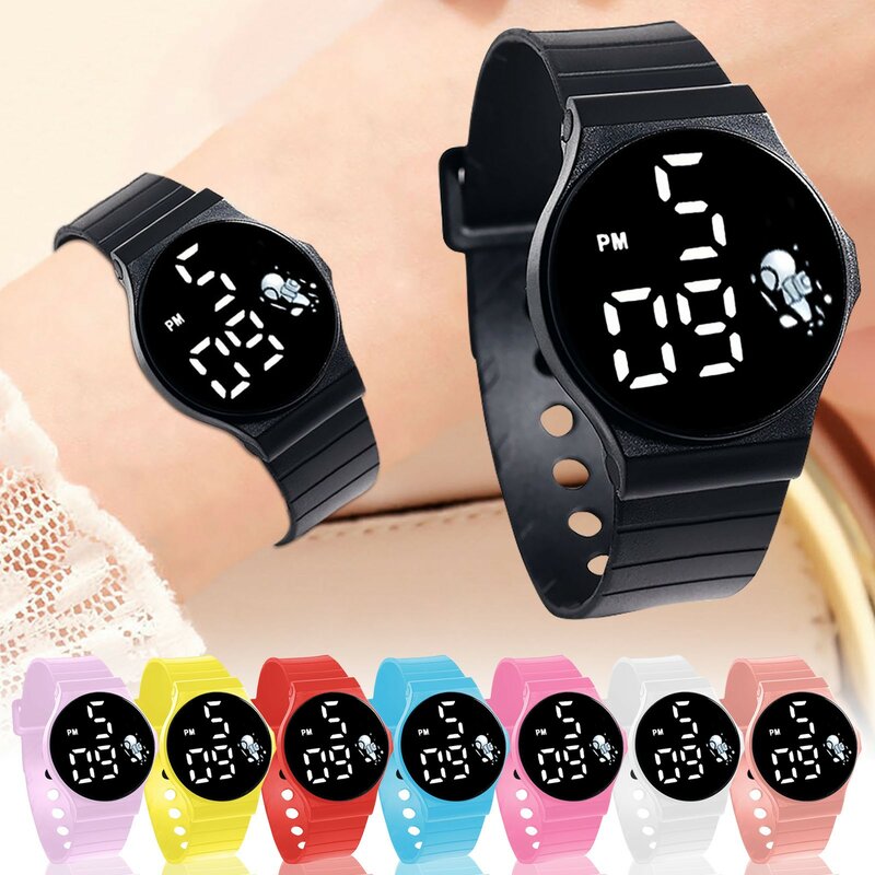 Relojes electrónicos Led para estudiantes, reloj de pulsera Digital deportivo para niños, reloj de pulsera con patrón lindo, nuevo