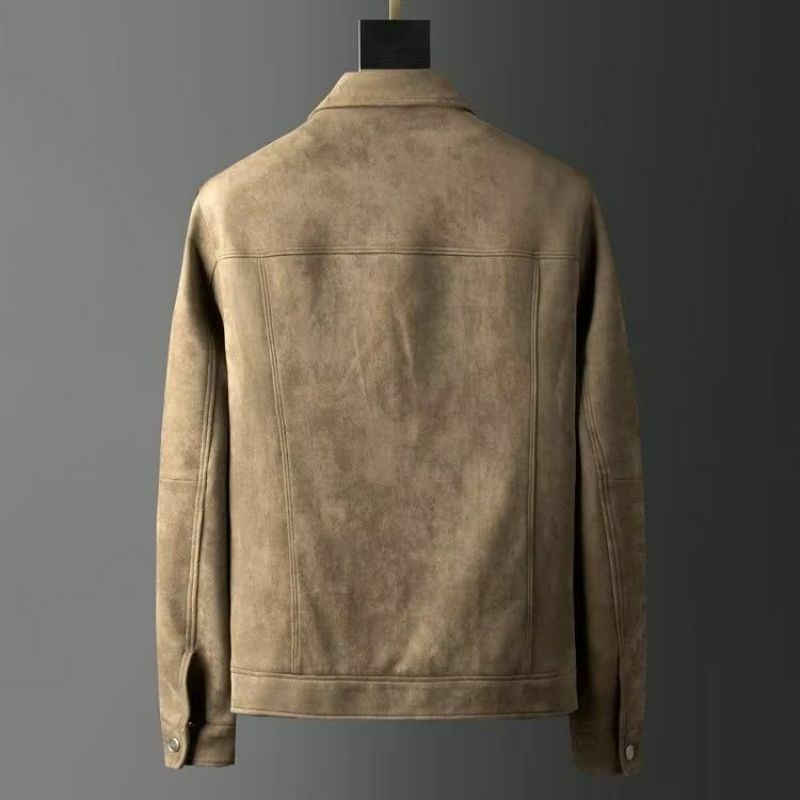 2023 nuovo collo a Polo autunno e inverno Slim Fit, bello, Casual e Versatile giacca in pile di pelle di daino da lavoro in stile coreano