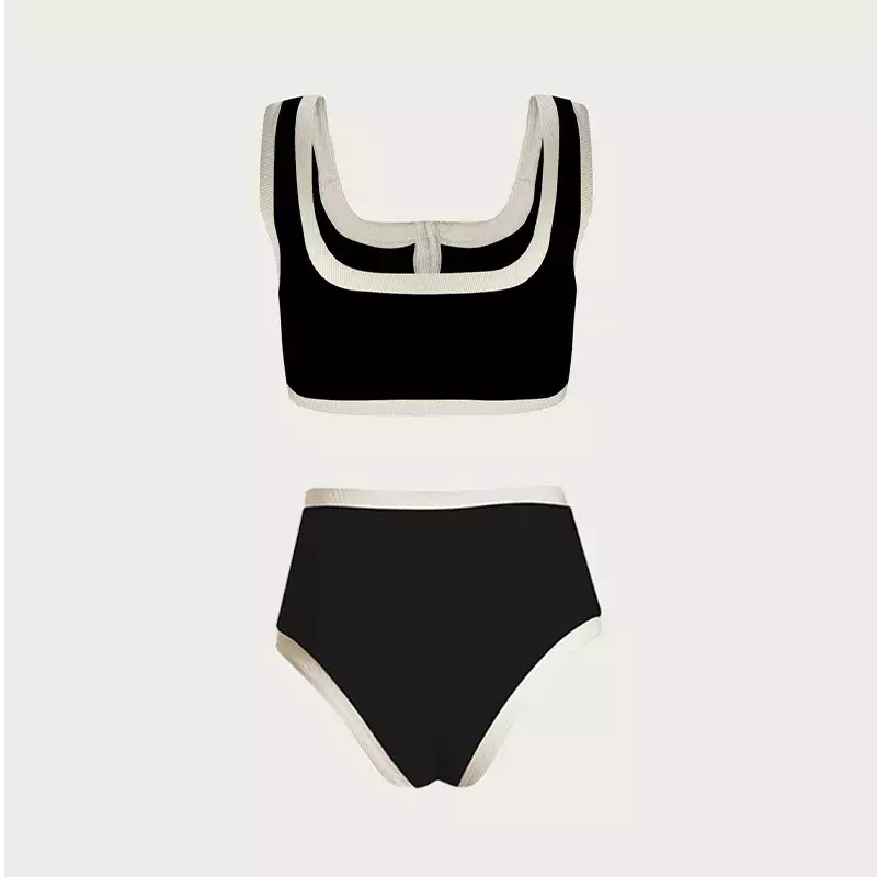 Conjunto de Bikini de cintura alta para mujer, bañador Sexy de dos piezas, ropa de playa Vintage, ropa de baño brasileña, traje de baño 2024