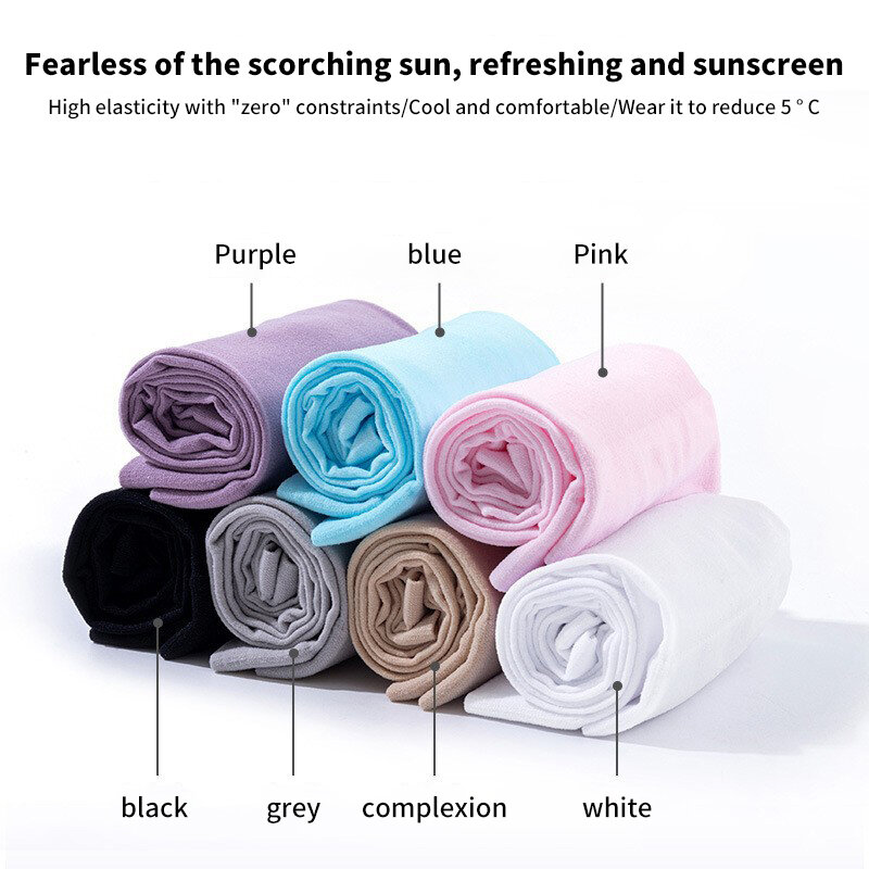 Men's Sleeves Cool Ice Silk Sleeves Women's Ice Sleeves Sun Protection Sleeves Summer Outdoor Sports Cycling Arm Sleeves