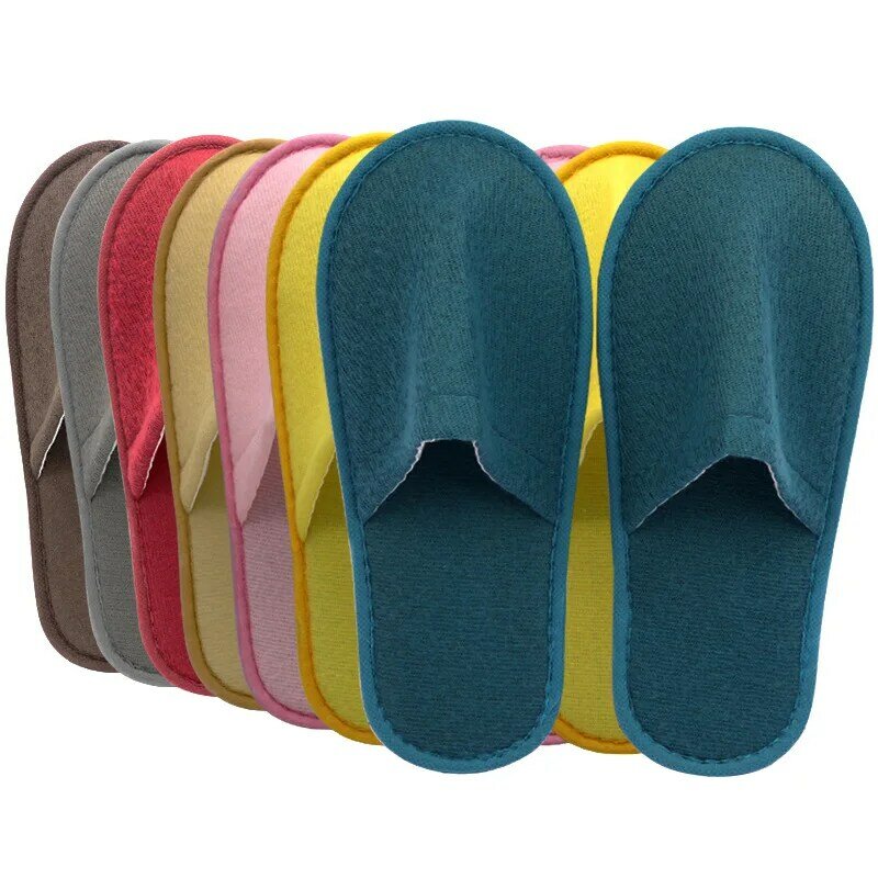 1 Pair Non-slip Disposable Hotel Slippers All-inclusive Indoor Slippers For Unisex High Quality Washable Guest Slippers NEW